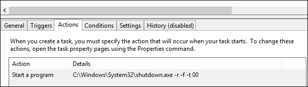 Schedule a reboot