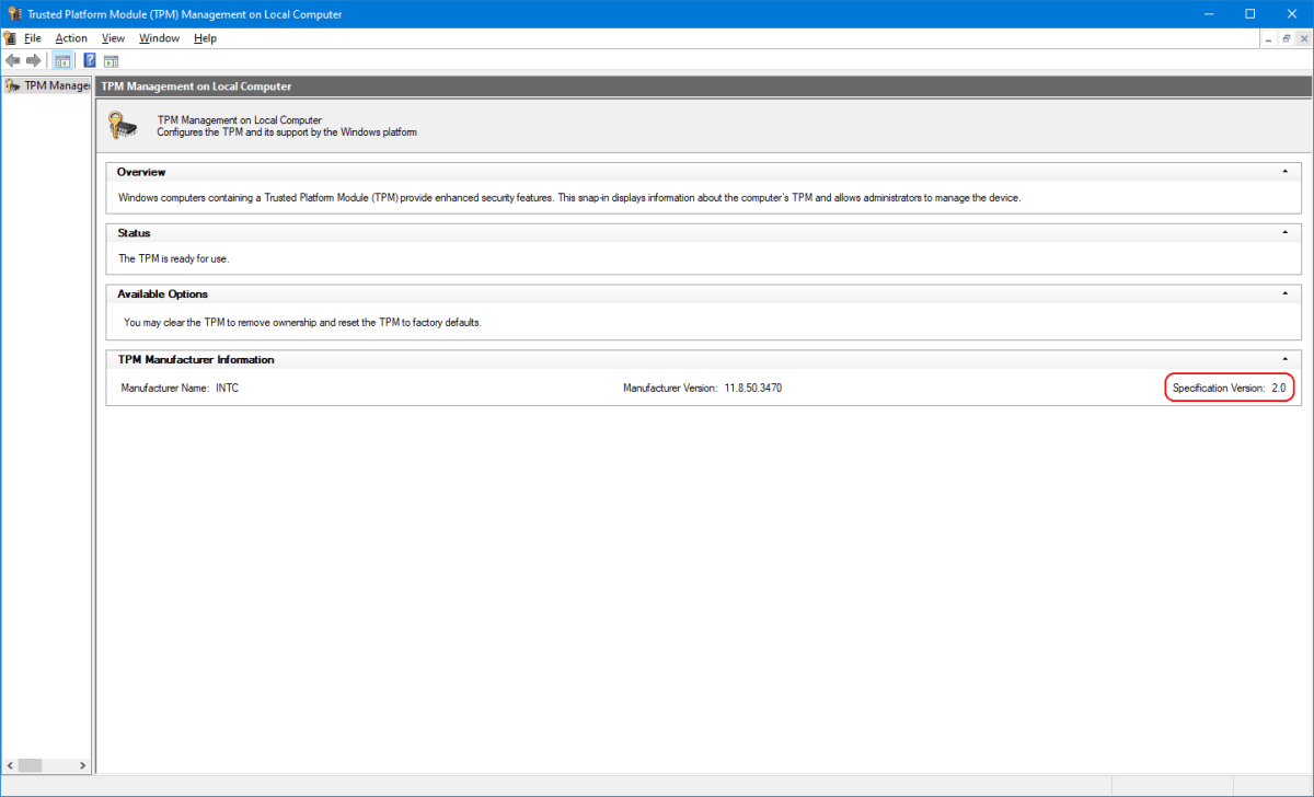 TPM Management Interface
